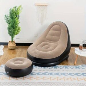 Fauteuil Lounge Gonflable avec Repose-Pieds